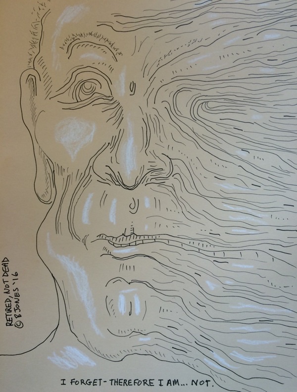 portrait of face, line drawing